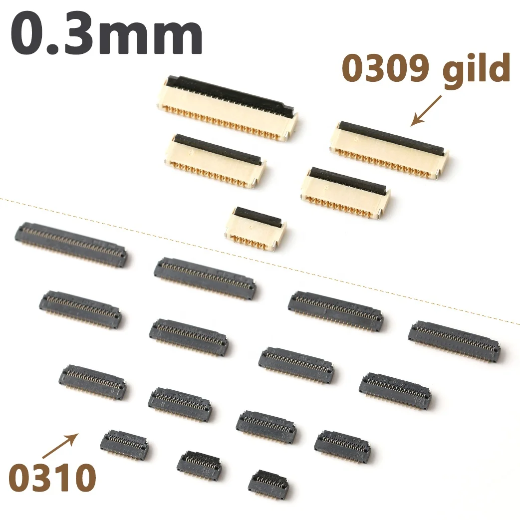 PCB 0.3mm pitch fpc ffc smt connector 0.3mm Pitch Zif Fpc Smt Connector