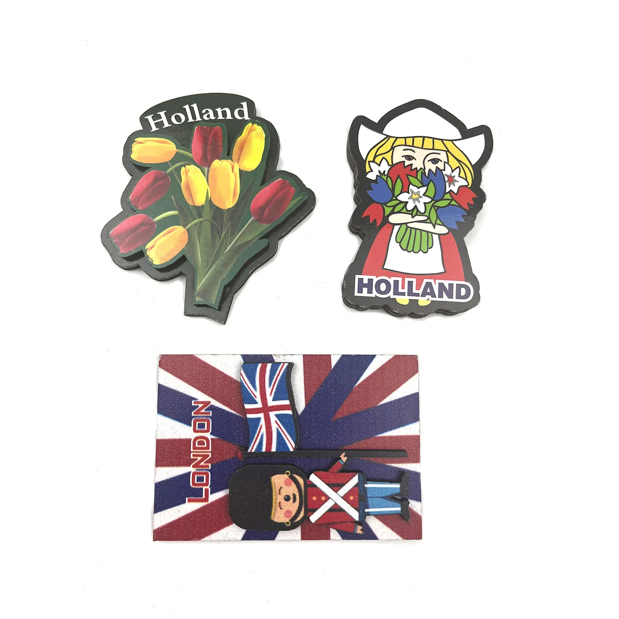 Holland   wooden fridge magnet custom manufacturer  photo frame  tourist souvenir making machine  paper sticker  fridge magnet