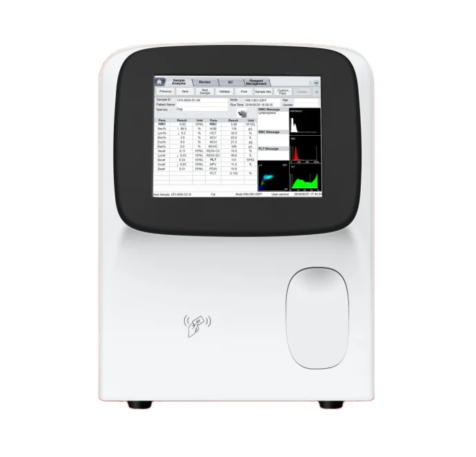 A-FAITH High quality auto hematology analyzer for vet 5 parts veterinary hematology analyzer cheap price