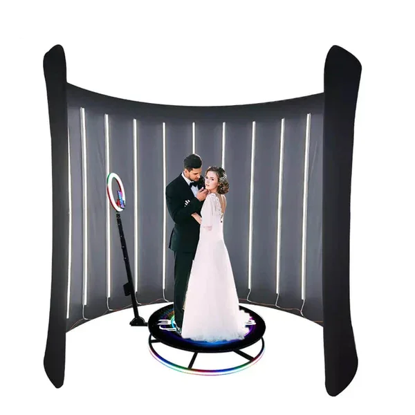 360 background with led lights photo 360 studio for parties and celebrations