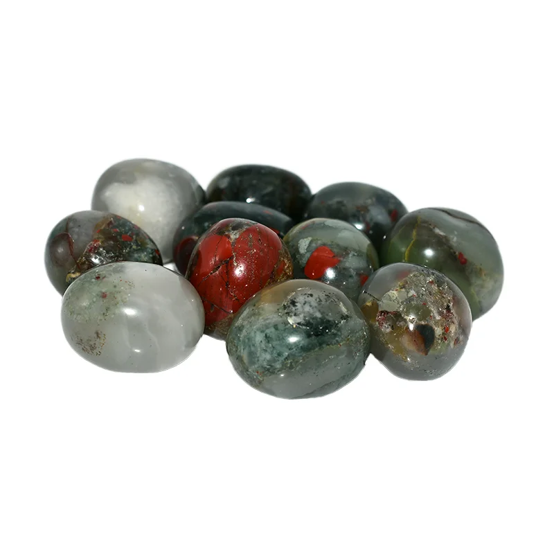 Wholesale 20-30mm Natural African Blood Agate Tumbled Stone Feng Shui Style for Home Buddha Buddhism Decor