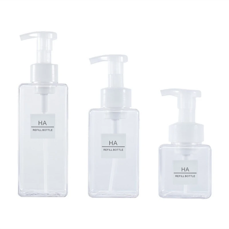 400Ml Pet Soap Foam Pump Liquid Bubble Bath Large Bottle Liquid Soap Glass Bottle