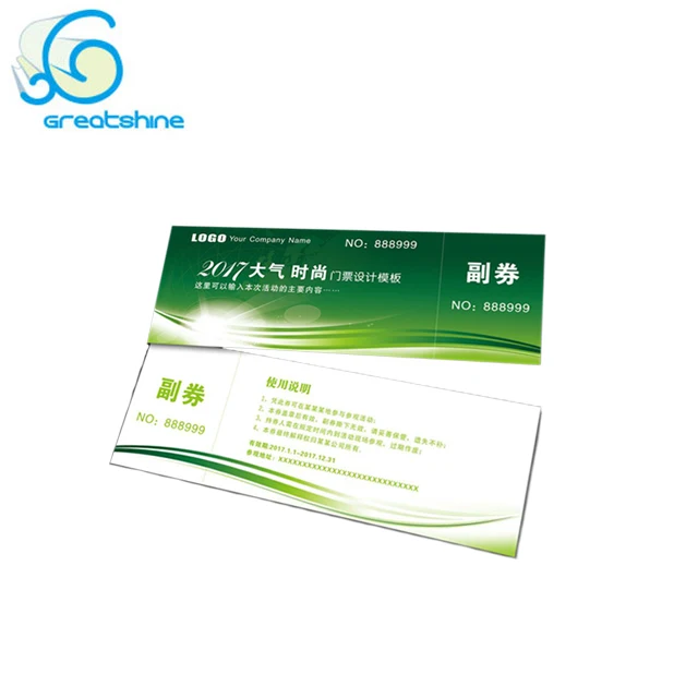 Custom High Quality Waterproof Lottery Tickets