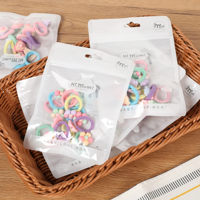 Korean Version of the Cute Cartoon Children's Hair Ring Towel High-stretch Bagged Accessories Wholesale