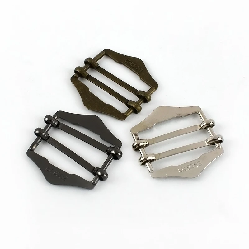 Meetee BD397 20/25/30 мм двойная шпилька пряжка ремня аксессуары шляпа фартук четырехскоростная Кнопка рюкзак тройные скользящие роликовые пряжки
