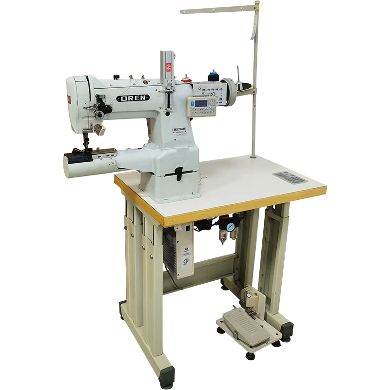 Computer compound feed automatic oil supply long arm double barrel bed sewing machine case sewing machine RN8BL-2D
