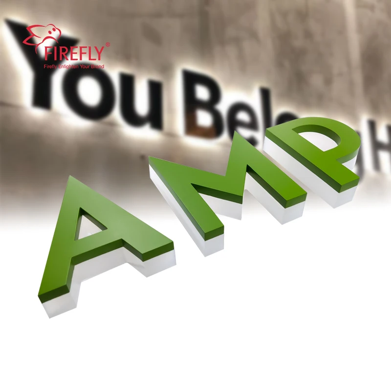 Custom 3d Metal Outdoor Channel Letter Sign Custom Signage Backlit Acrylic Channel Led Letter