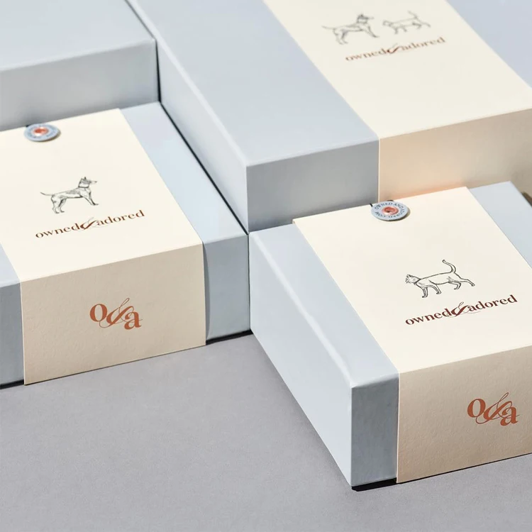 Custom Personalized Logo Luxury Accessory Retail 2 Piece Lid And Base Box Wallet Belt Dog Collar Gift Packaging