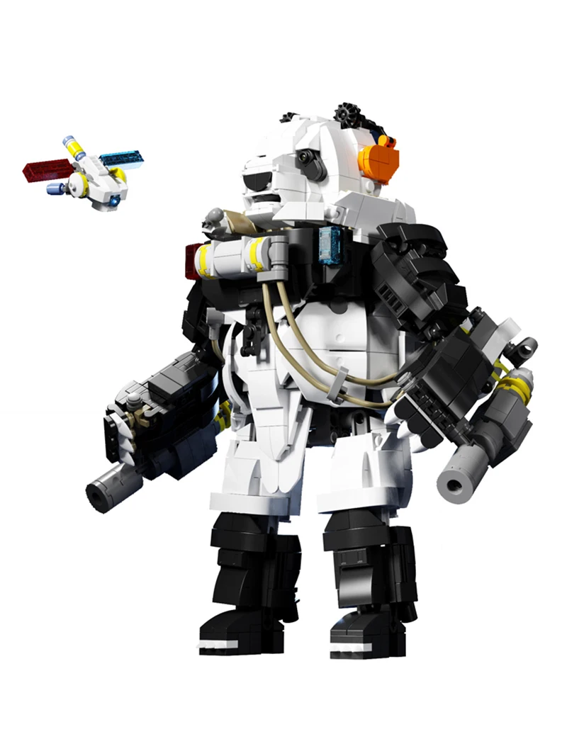 QIZHILE Robot SWAT Panda Building Blocks Animal Building Toy Bricks, 1348 Pieces police Panda Assembled Toy Animals Bricks