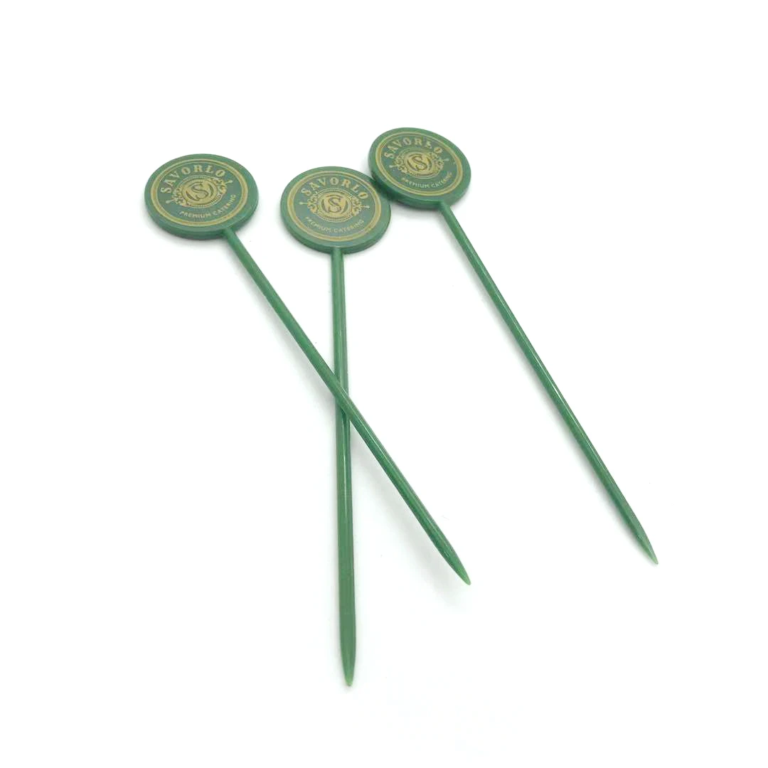 Factory Price Mini Plastic Rectangular Food Label fork Pick