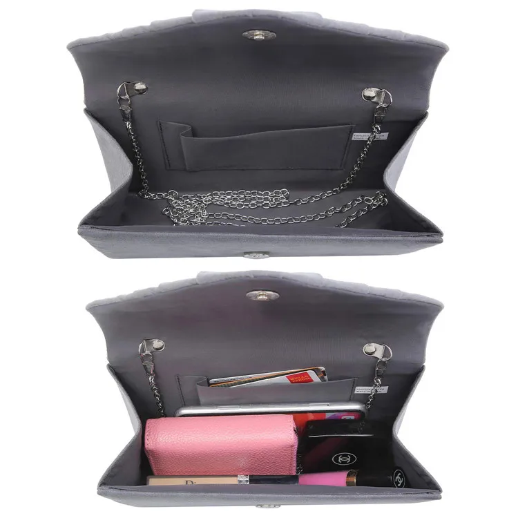 Оптовая продажа, Свадебный Кошелек для невесты, бархатный плиссированный клатч-конверт, женский клатч, вечерняя сумка