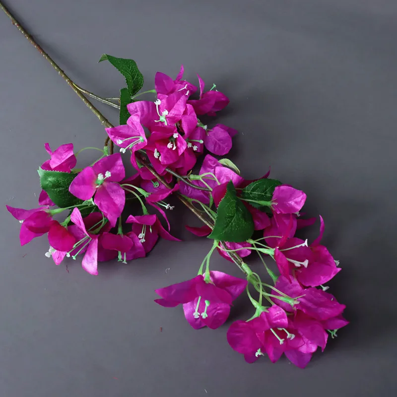 Artificial bougainvilla flower cherry plum peach blossom branch silk flower room wedding decoration artificial flowers branch