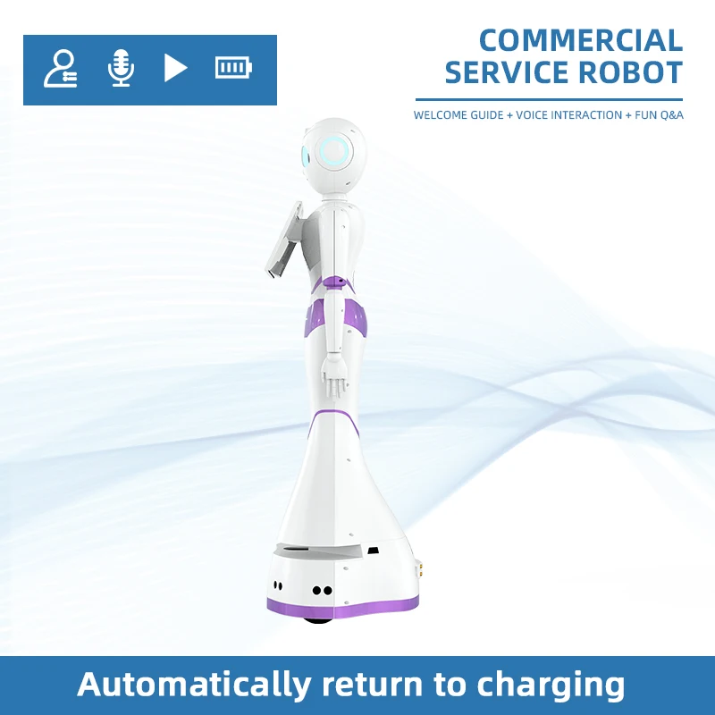 Intelligent Humanoid Robot Walk and Talk for Public Place Reception Guide Service Robot showroom ChatGPT for Voice robot