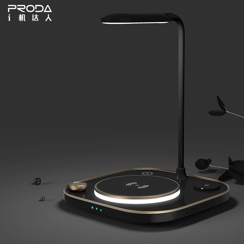 PRODA/AZEADA 5 In 1 15W Wireless Charger With Desk Lamp PD-X3 3A QI Wireless Charging Stand Holder For iPhone iWatch Airpods