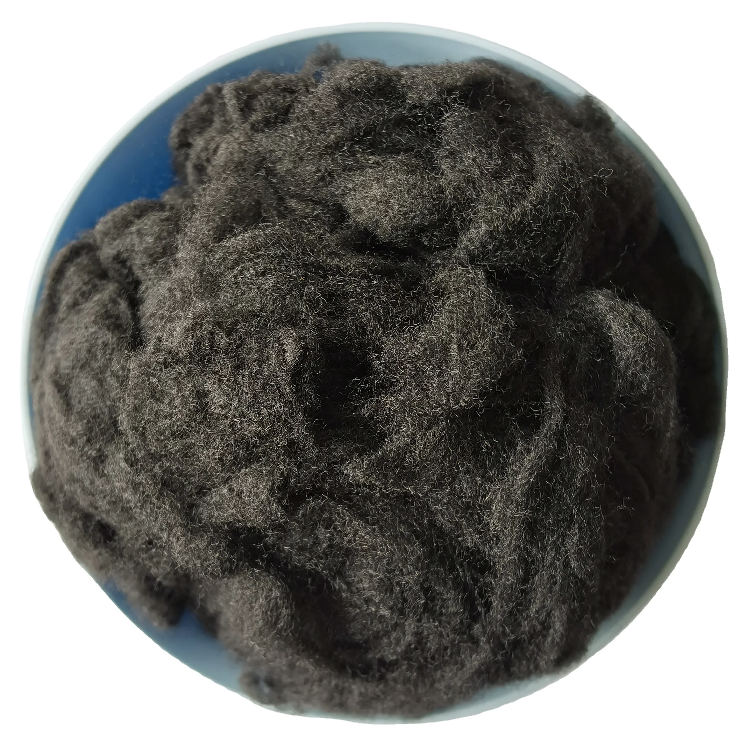 High quality nylon fiber, semi-dull black nylon staple fiber, GRS grade 1.5D*38mm for Spinning