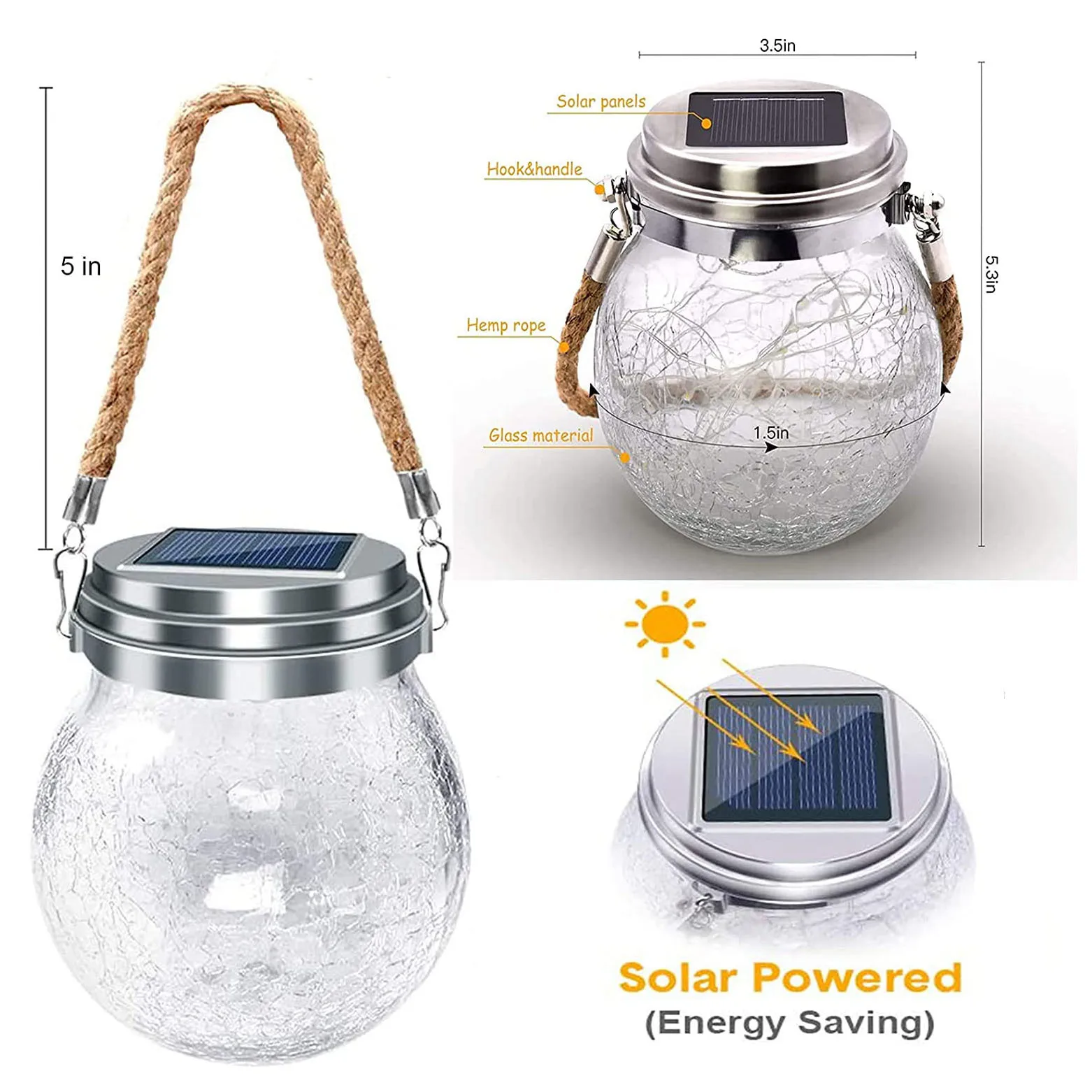 High quality waterproof round light bulbs have many colors solar system crack ball chandelier tank for tree garden