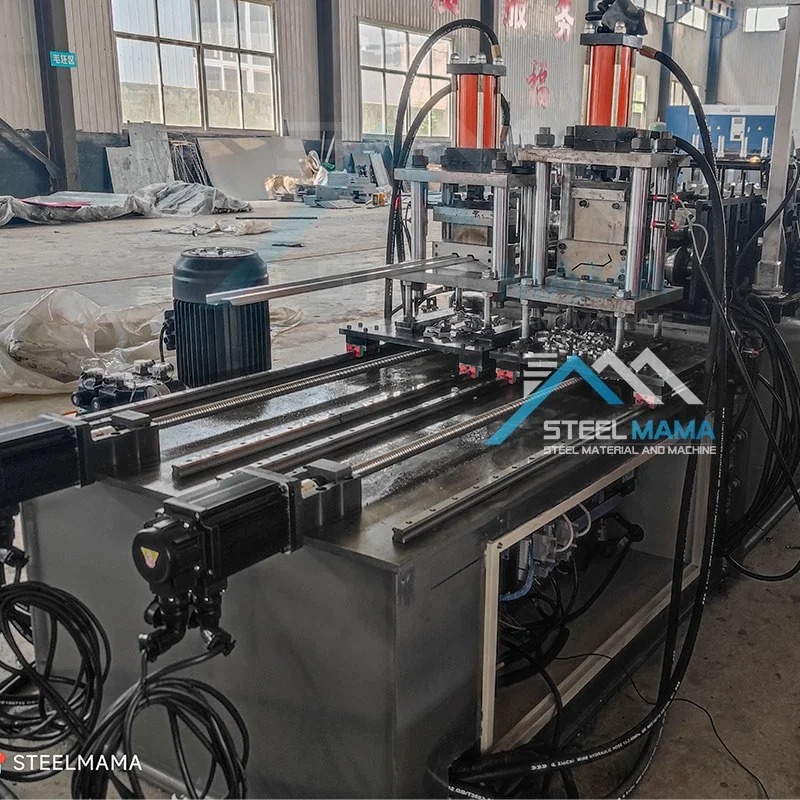 Factory Supply Full Automatic Color Steel Metal Double Row Stud Fence Panel Cold Roll Forming Machine
