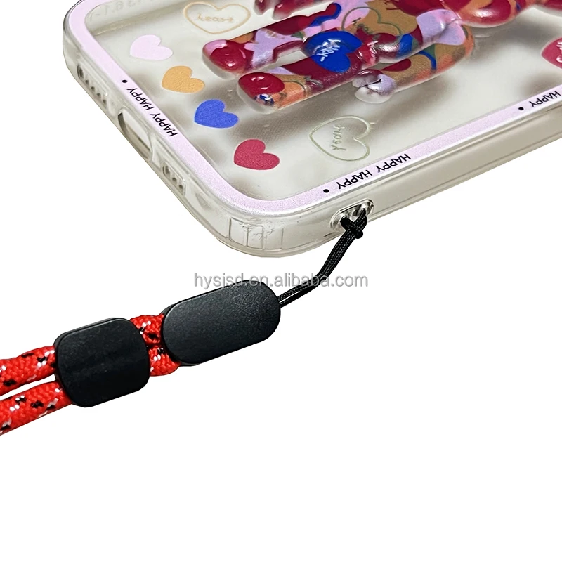 Custom Polyester Lanyard Mobile Phone Wrist Strap Adjustable Keychain Hanging Rope