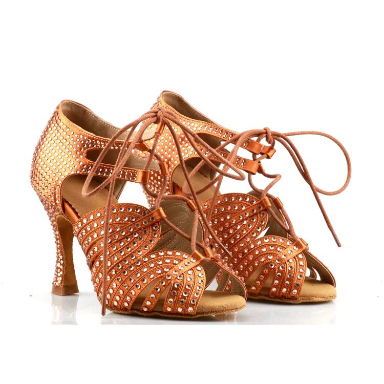 Туфли женские атласные для бальных танцев, классические элегантные шелковые туфли с высокой вязкой, для латиноамериканских танцев