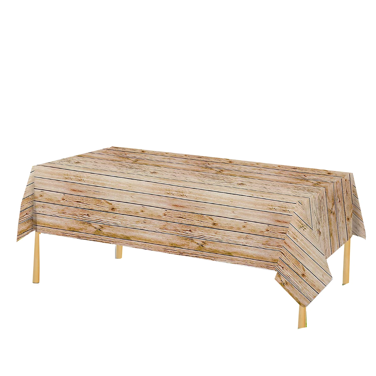 New Product Explosion Disposable Imitated Wood Color PE Table Cover