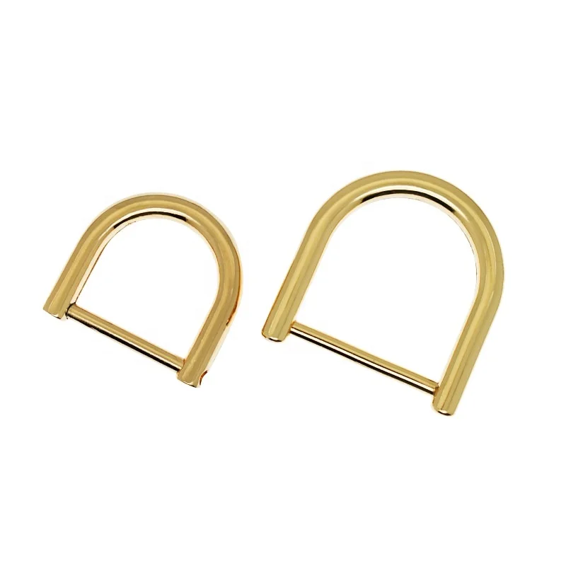 metal U Shape Shackle D-ring Buckle Alloy Detachable Screw D ring Buckle for Bag Strap Leather Craft Bag Pursing Making Parts