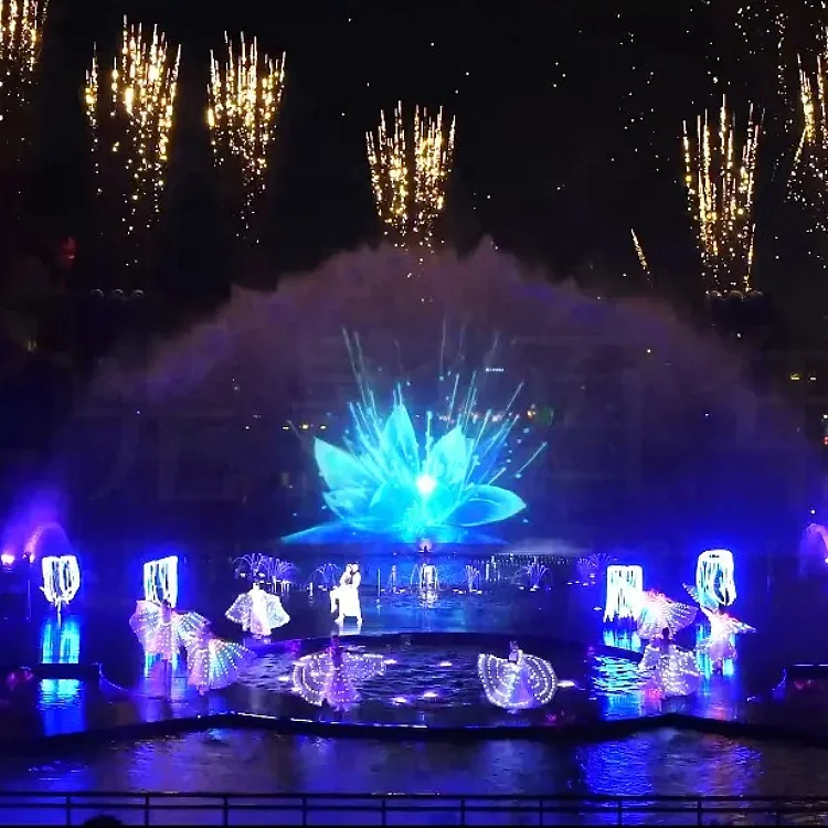 Innovative Design Water Screen Fountain Outdoor Musical Water Fountain Laser Show