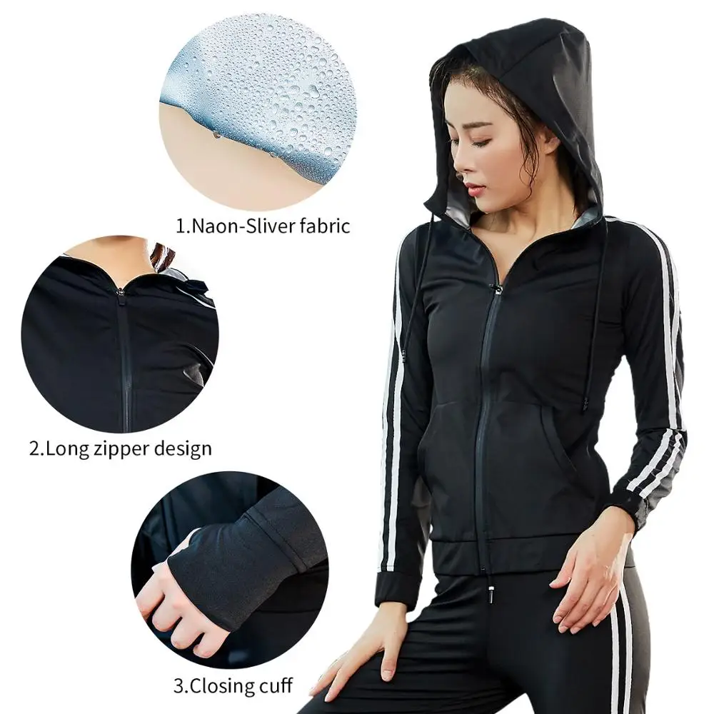 Flygaga Women Bodysuit Weight Loss Shapewear Sport Sweat Neoprene Suit Waist Trainer Sauna Suit