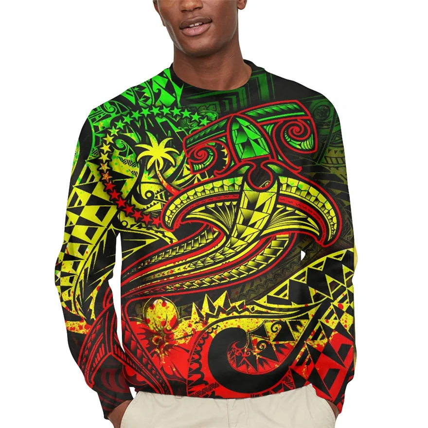 
Chuuk Polynesian pattern Men Street wear workout hoody male Sports gym clothing hoodies vendors sweatshirt tagless hoodies 2021 