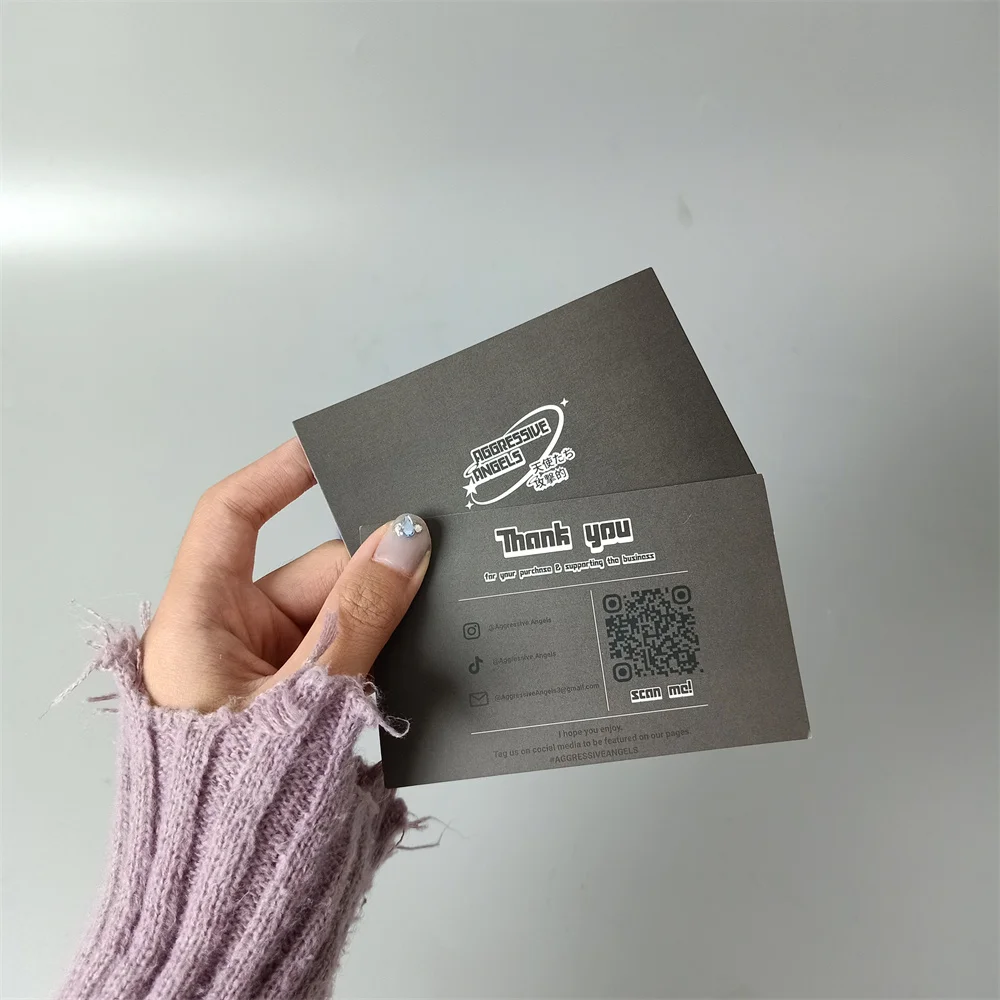 Wholesale Custom Printed Color 400gsm Coated Paper Business Greeting Thank You Cards For Small Business