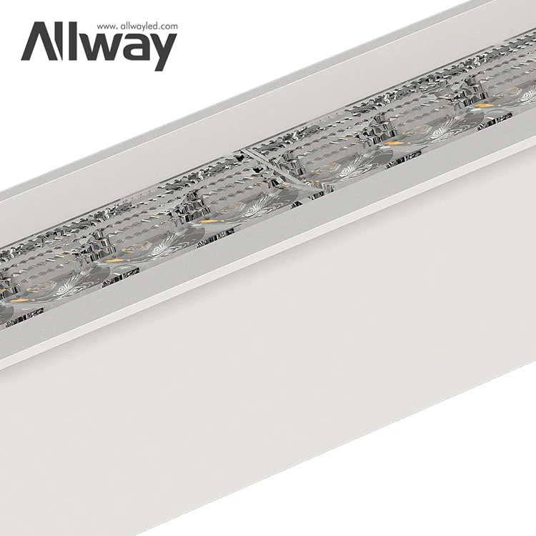 Allway Module Design Indoor Hotel Project SKD Frameless Anti-Glare Aluminum Housing Led Linear Grille Light