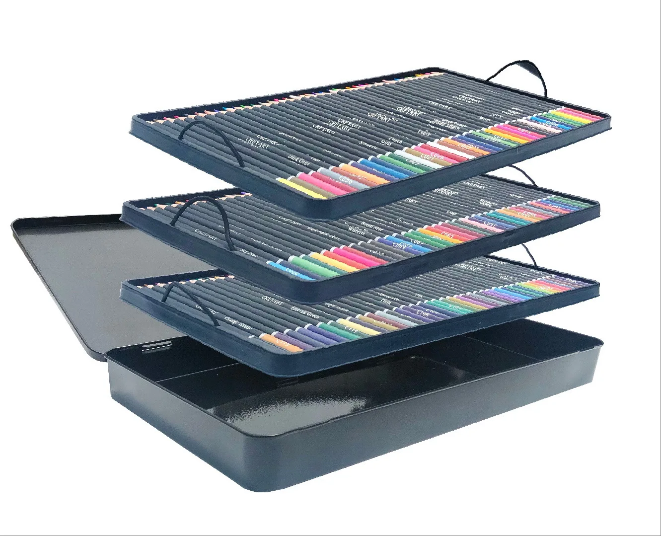 Cross border 120 color tinplate box color pencil set professional adult drawing stationery art supplies