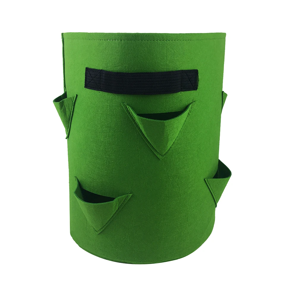 Wholesale Manufacturer Breathable plant grow bag with triangle holes for strawberry tomato growing