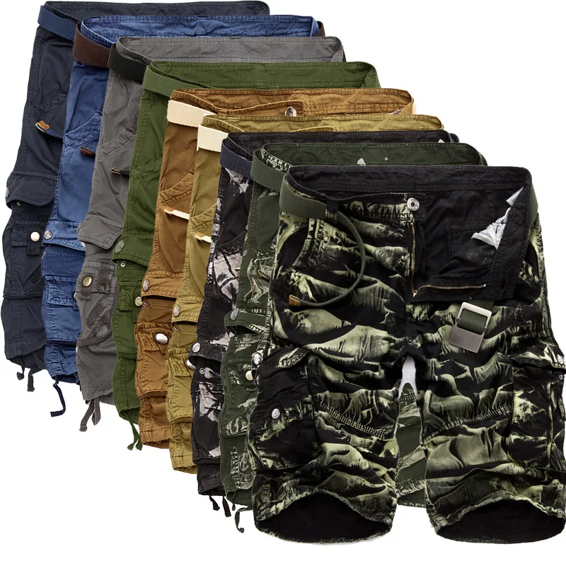 Custom Logo Polyester Shorts Loose Work Shorts Cargo Soft Fabric Work Shorts For Men