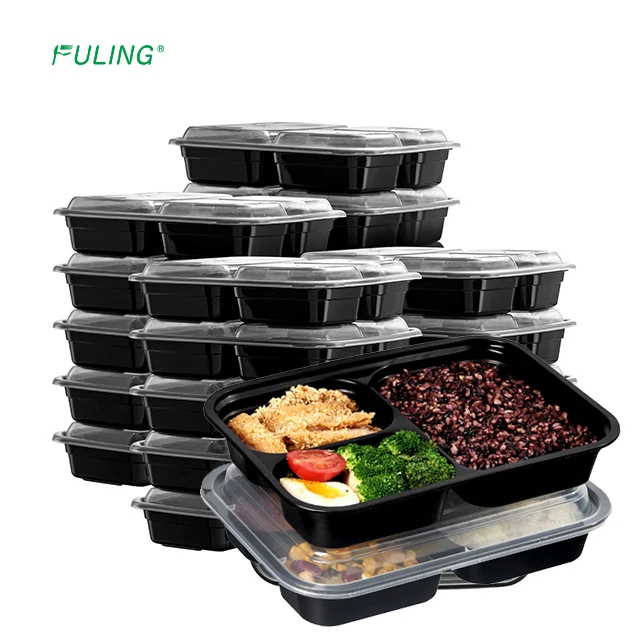 Plastic Disposable Take Away Storage Meal Prep Containers/Box With Lids For Food