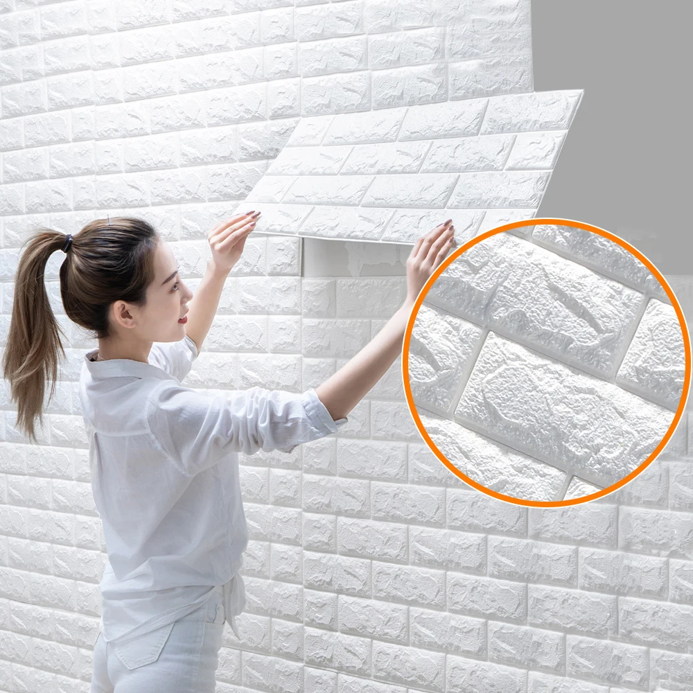  Brick Wall Sticker for Interior Children Bedroom Decoration home & hotel 3D Foam