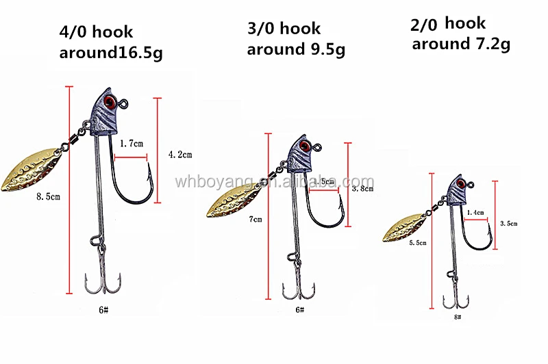 3 шт./пакет jig Head с spinner 2/0 3/0 4/0 head крючки станок и тройные