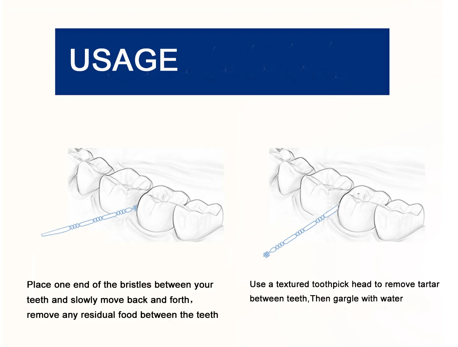 disposable plastic toothpicks interdental double Head oral picks toothpicks
