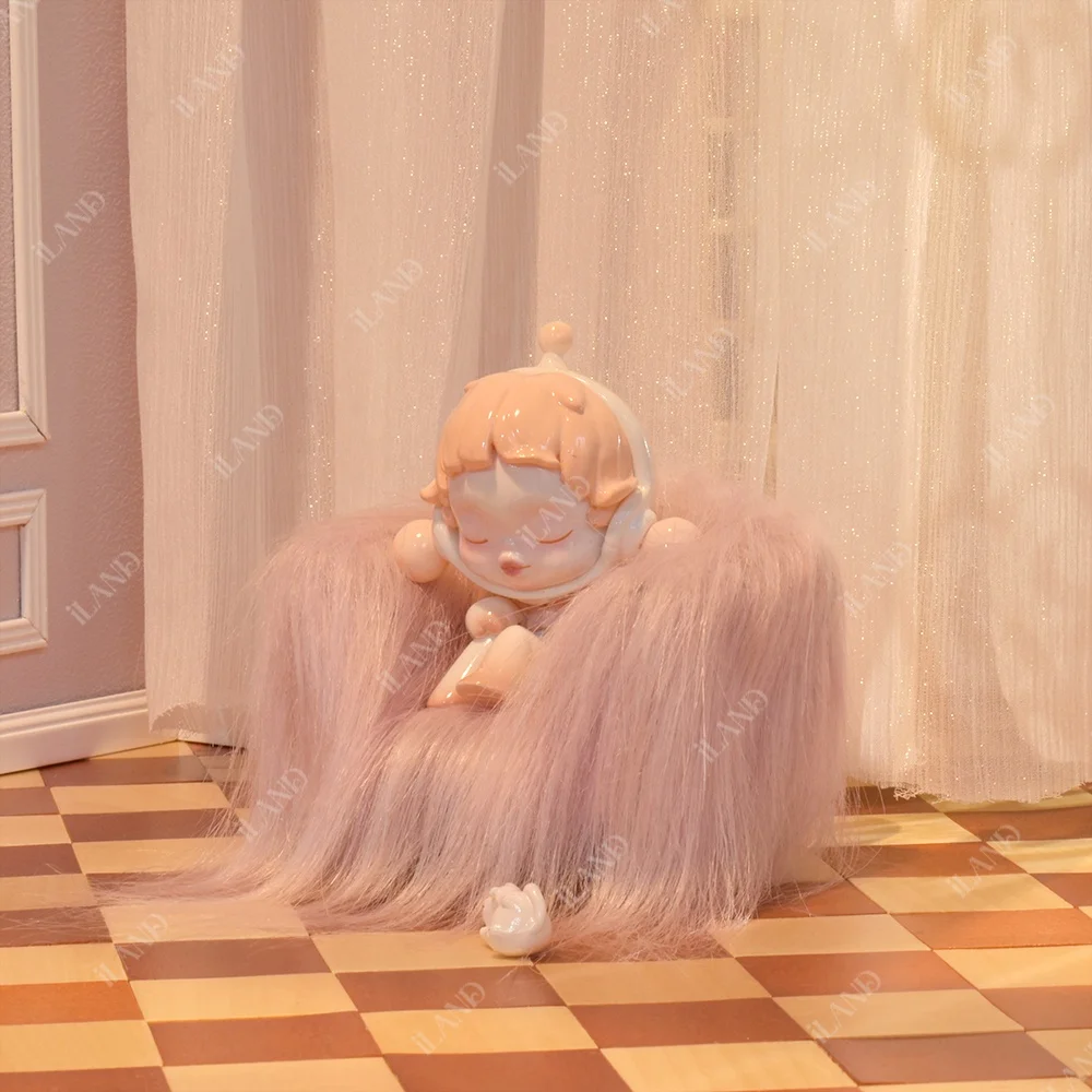 iLAND Dollhouse Furniture Set of Miniature Couch Furry Beast Couch & Sofa & Bunny Comb, Amazing Lovely Gift Comb it with love!