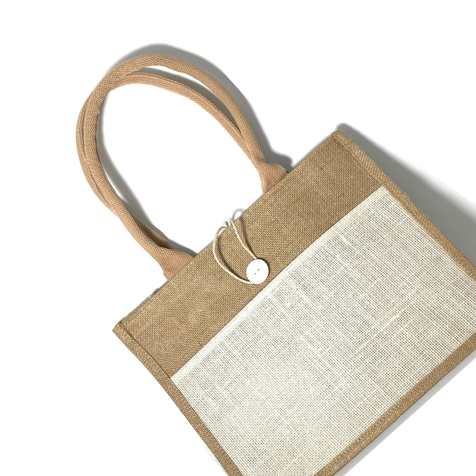 Wholesale the new listing of linen bags all hemp material environmental  jute shopping tote bag