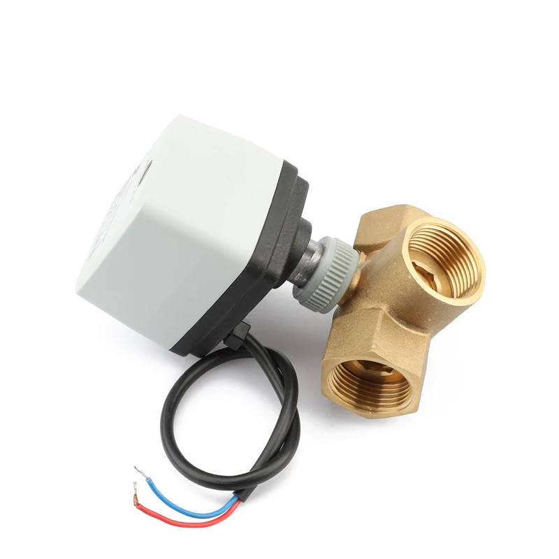AC/DC 12V/24V Electric Control Actuator 1 Inch Brass Ball Valve with 6W Only Open for Water Media OEM Customizable