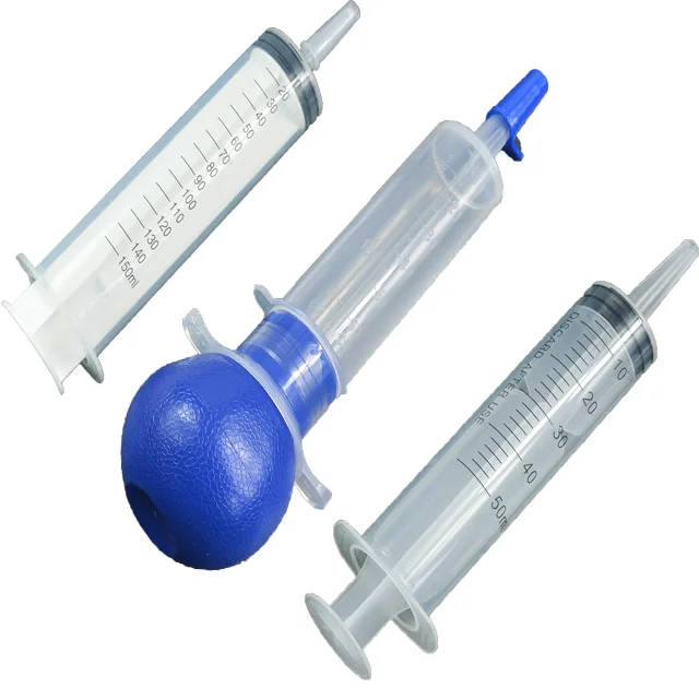 Большой одноразовый пероральный шприц 100 куб. См с наконечником Cather