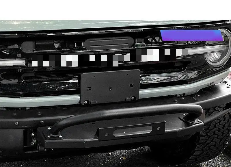 Hot sale front bumper bull bar with winch bracket fit original metal front bumper for ford bronco 2021+ 4x4 offroad accessories