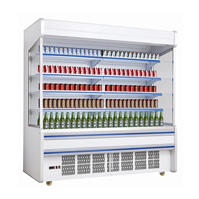 Commercial Factory Model A Built-in System Multi-Deck Open Freezer For Supermarket