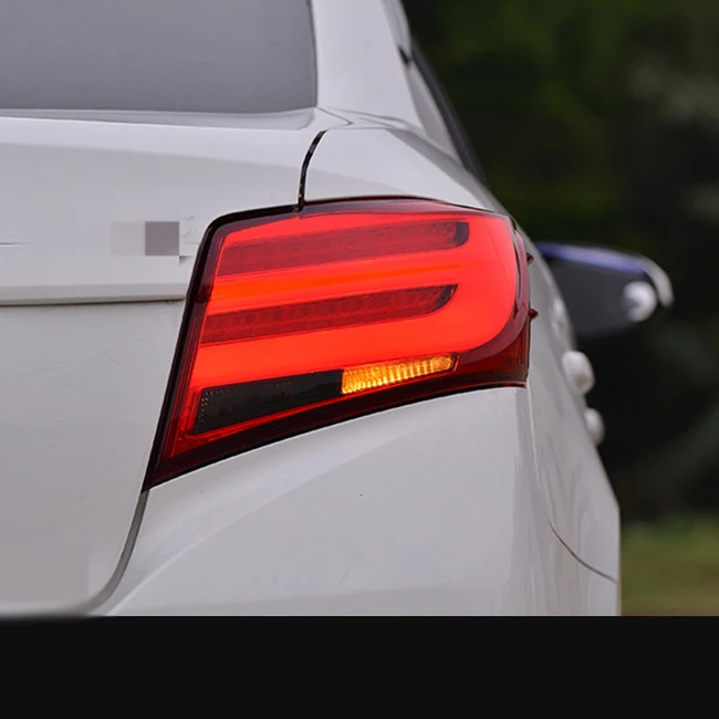 LED Tail Lamp LED Rear Light For TOYOTA VIOS 2014 RED color SmokeCar Light Assembly