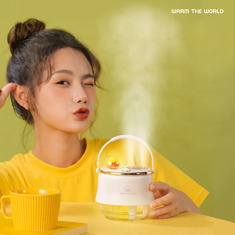 Cute Double Spray Humidifier Intelligent Atomizer Vaporizer Portable Home Appliance Humidifier