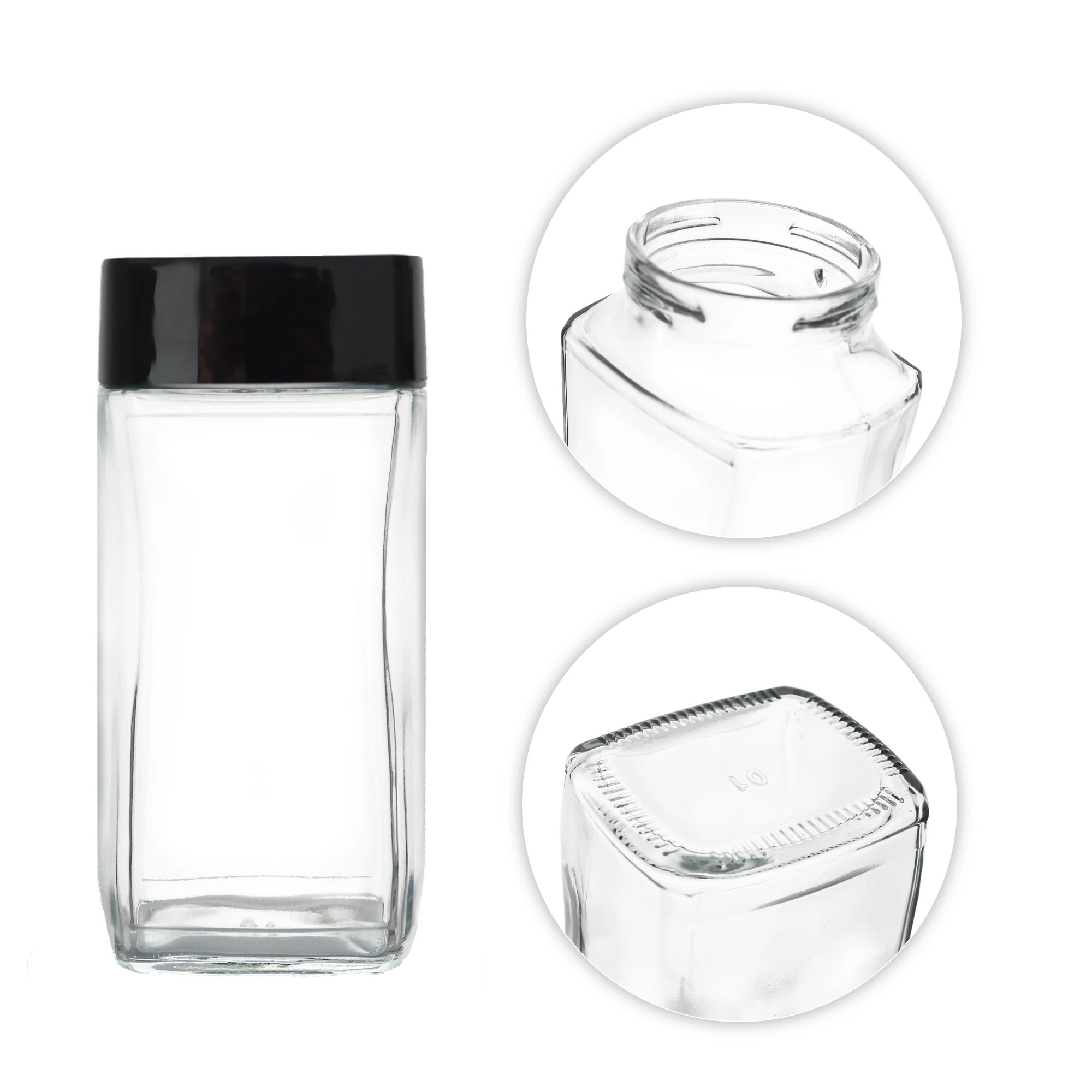 Glass bottle wholesale sale 800ml large storage jar Coffee glass jar with lid
