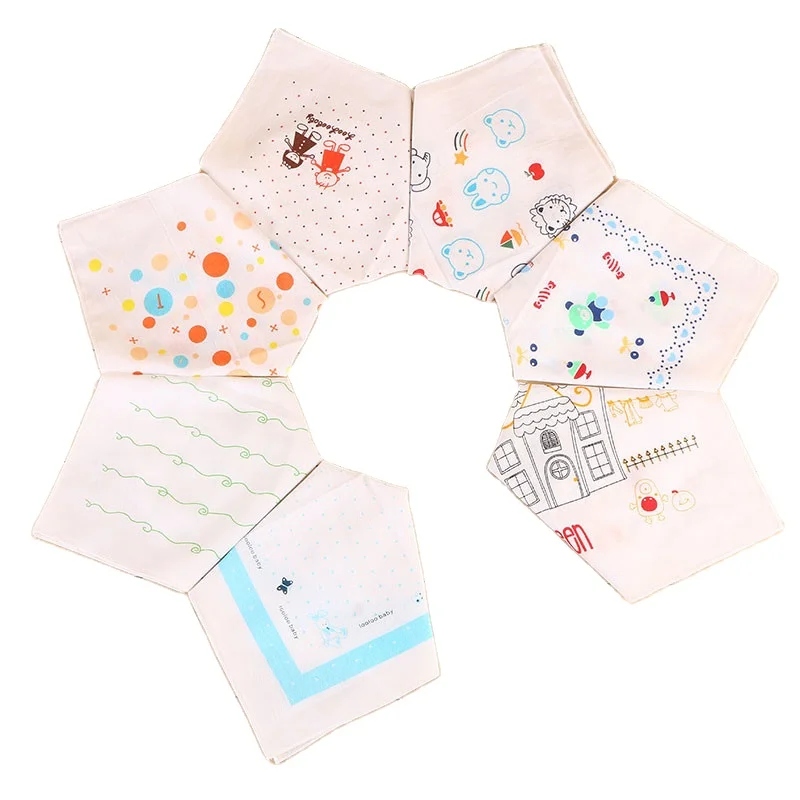 FUBU children newborn face soft fabric handkerchief baby bandana 100% cotton customized logo
