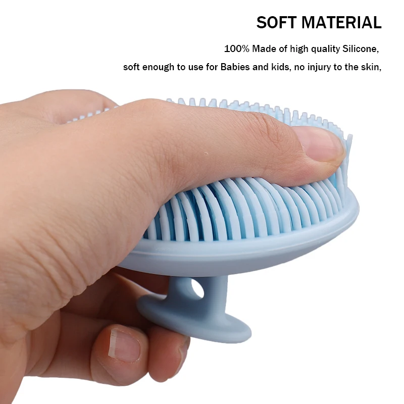 Eco-friendly Soft Baby Hair Bath Brush Skin Scrubber Exfoliating Bath Cloth Back Scrubber for Shower