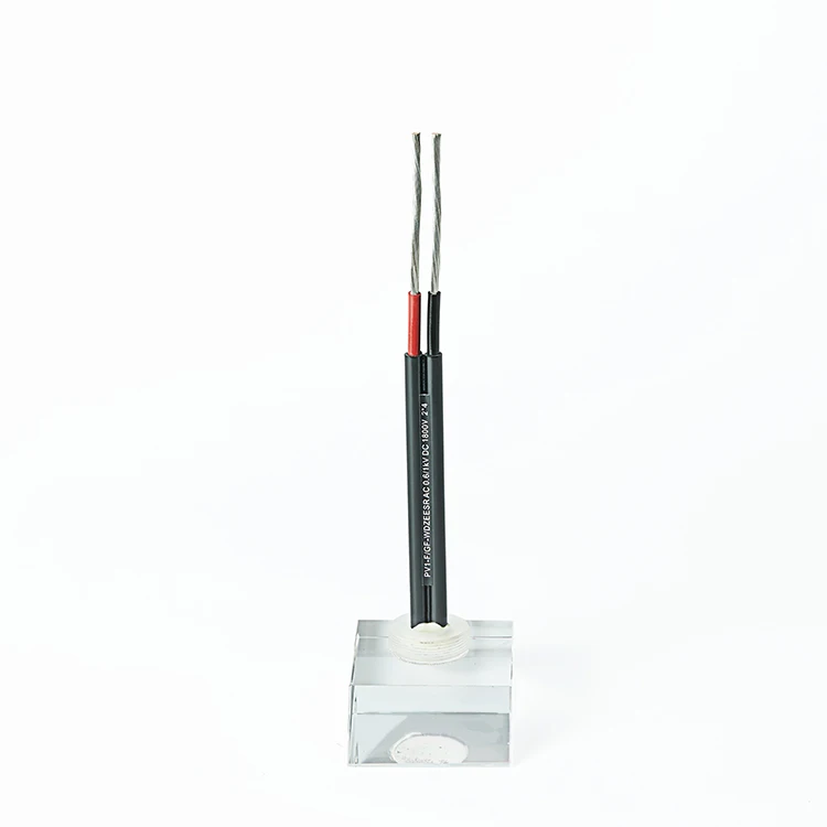 Solar Power Cable Pv1-f Solar Cable 2x4mm2 Solar Extension Cable Tinned Copper Insulated Stranded Conductor Solid Black TUV 1169