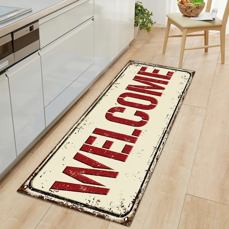 Ready-stock laundry room floor mats, household letter simple American kitchen floor mats, stain-resistant carpets